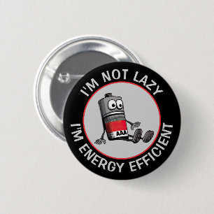 Funny Low Battery 6 Cm Round Badge