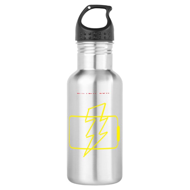 Funny Low Battery Stainless Steel Bottle (Front)