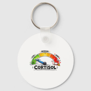 Funny Low Cortisol Level Metre Gauge Stress Relief Key Ring