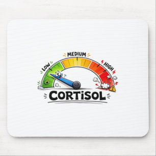Funny Low Cortisol Level Metre Gauge Stress Relief Mouse Mat