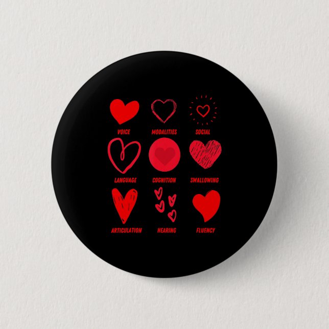 Funny Lsp Speech Language Pathologist Valentines  6 Cm Round Badge (Front)