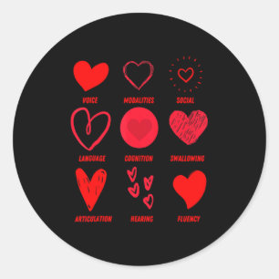 Funny Lsp Speech Language Pathologist Valentines  Classic Round Sticker