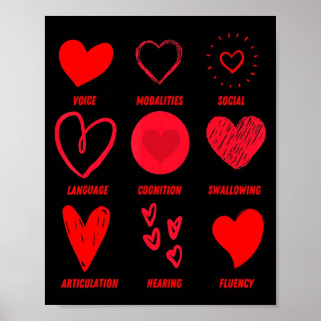 Funny Lsp Speech Language Pathologist Valentines  Poster (Front)