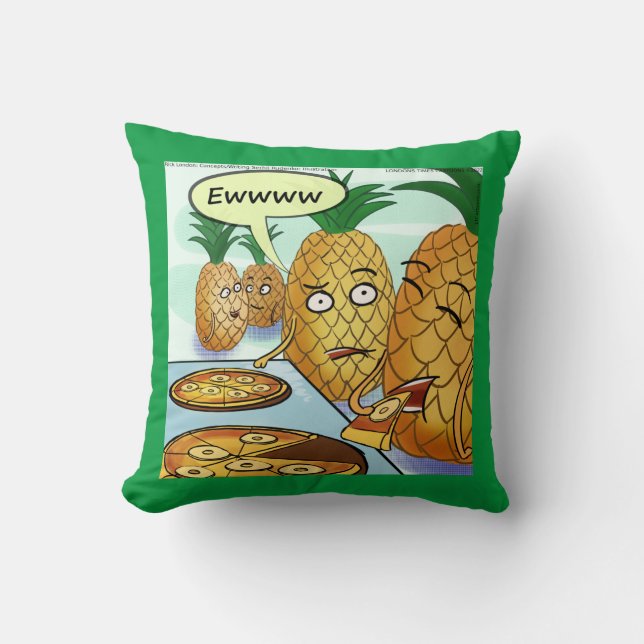 Funny LTCartoons Pineapple Pizza Comic  Cushion (Front)