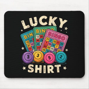 Funny Lucky Bingo Funny Gambling Bingo Player Men Mouse Mat