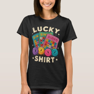 Funny Lucky Bingo Funny Gambling Bingo Player Men  T-Shirt