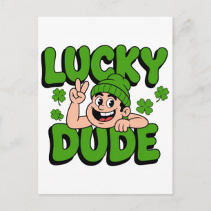 Funny Lucky Goose St Patricks Day Design Holiday Postcard