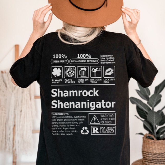 Funny Lucky Irish Shamrock St Patricks Day  T-Shirt (Creator Uploaded)