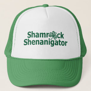 Funny Lucky Irish Shamrock St Patricks Day  Trucker Hat