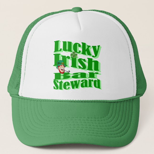 Funny lucky  Irish  St Patrick's day Trucker Hat (Front)