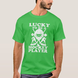 Funny Lucky To Be A Hockey Player St. Patrick's Da T-Shirt