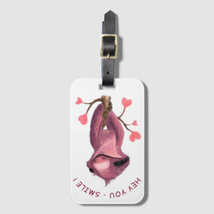 Funny Luggage Tag Happy Sloth Smile - Custom Text