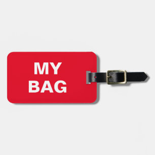 Funny luggage tag with 'My Bag' written on it