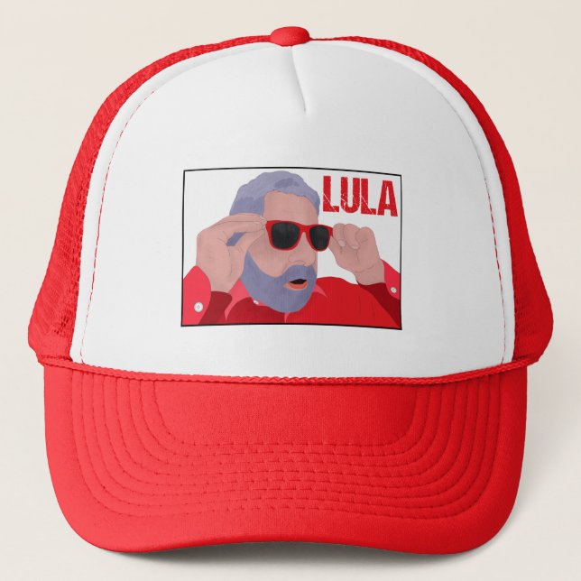 Funny Lula Meme with Sunglasses Trucker Hat (Front)