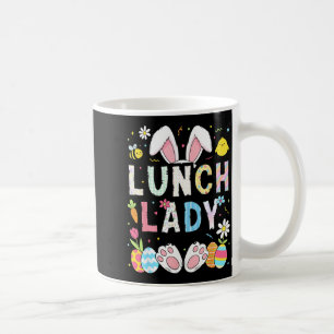 Funny Lunch Lady Bunny Cafeteria Happy Easter Day Coffee Mug