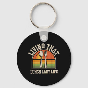Funny Lunch Lady Key Ring