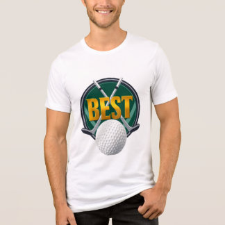 funny Luxury "Best" Golf Emblem Tri-Blend Shirt