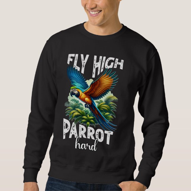 Funny Macaw Parrot 1 Sweatshirt (Front)