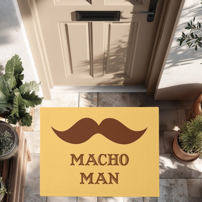 Funny Macho Man Moustache Doormat (Creator Uploaded)