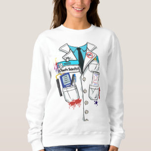 Funny Mad Climate Scientist Halloween Hell Costume Sweatshirt