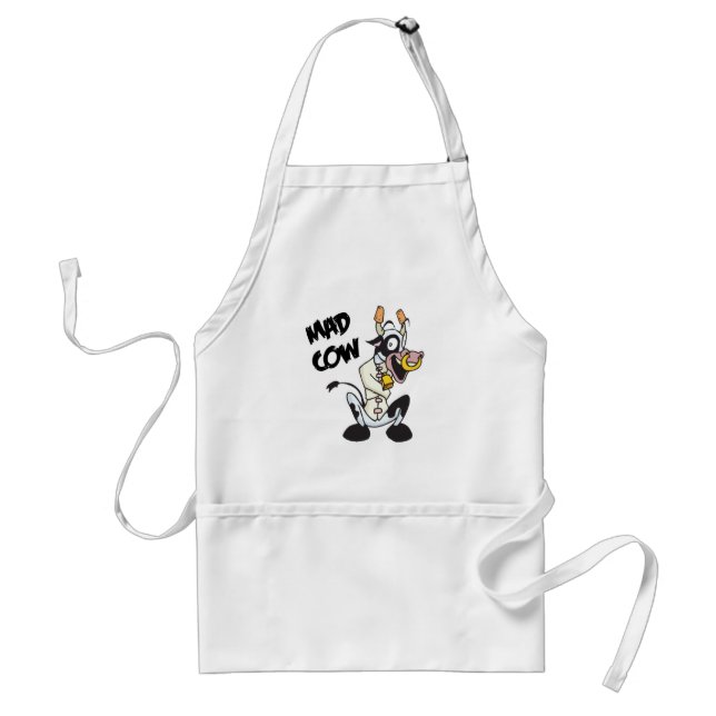 funny mad cow standard apron (Front)