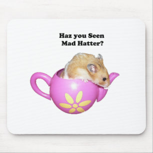 Funny Mad Hatter Dormouse Alice in Wonderland Mouse Mat