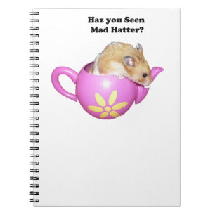 Funny Mad Hatter Dormouse Alice in Wonderland Notebook