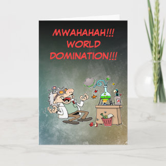 Funny Mad Scientist Card