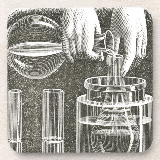 Funny Mad Scientist Cocktail Party Mixed Drinks Be Coaster (Front)