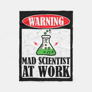 Funny Mad Scientist Science Teacher Halloween Cost Fleece Blanket
