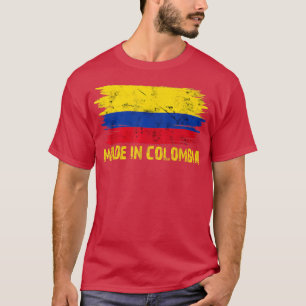 Funny Made Colombia Flag Colombian Proud In Colomb T-Shirt