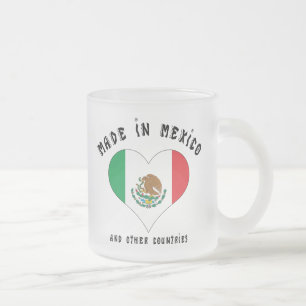 Funny Made In Mexico Frosted Glass Coffee Mug