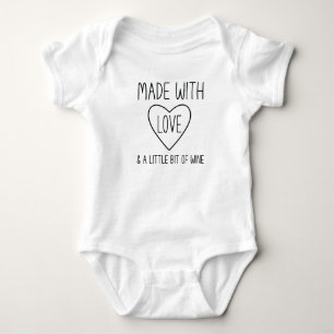 Funny Made with Love Newborn Baby Gift Bodysuit