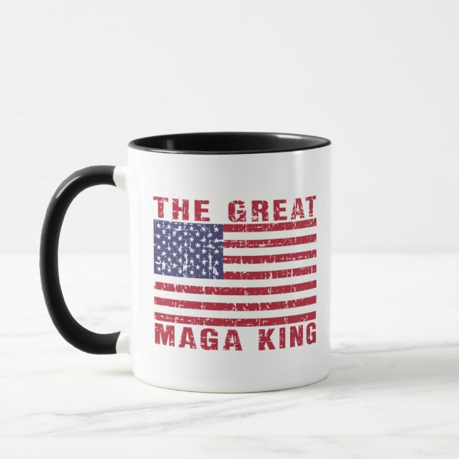 Funny MAGA King Trump Supporter Mug (Left)