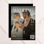 Funny Magazine Cover Dark Photo Unique Wedding<br><div class="desc">Surprise your loved ones with this ultra elegant invitation,  featuring your custom photo and details. Easily add all your details by clicking on the "personalise" option.</div>