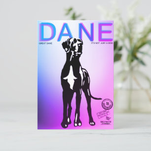 Funny Magazine Cover Style, Customisable Dog Lover Thank You Card