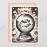 Funny Magic Ball Pink Black  Save the date<br><div class="desc">Hand Drawn Funky Handwritting Save the date</div>