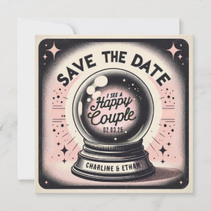 Funny Magic Ball Pink black Save the date