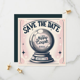 Funny Magic Ball Pink Dark blue Save the date