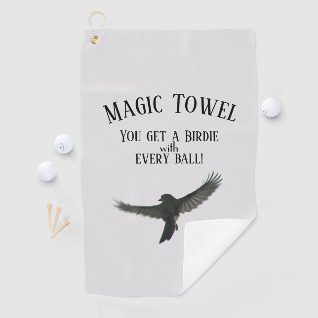Funny Magic Golf Towel Birdie with Every Ball (InSitu)