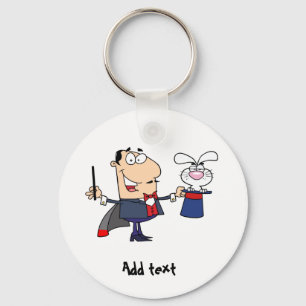 Funny magician kids entertainer personalised key ring