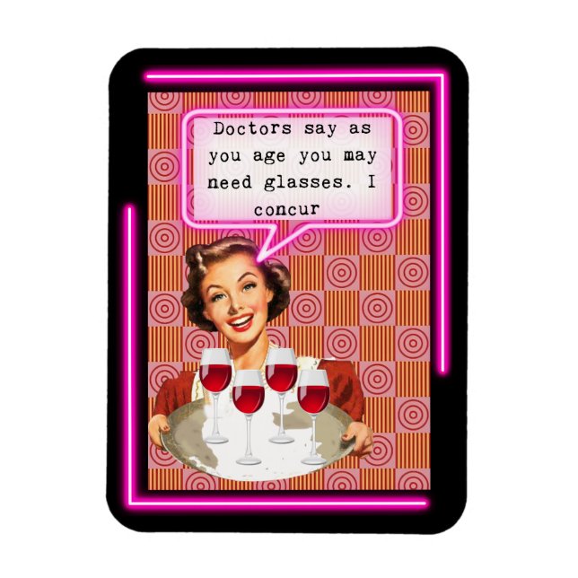 Funny Magnet Best Friend Gift "Glasses" (Vertical)