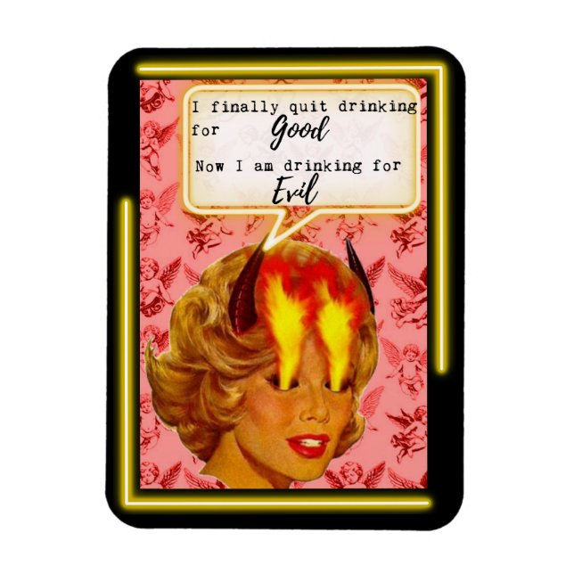 Funny Magnet Best Friend Gift "Good / Evil" (Vertical)