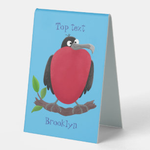 Funny magnificent frigate bird cartoon