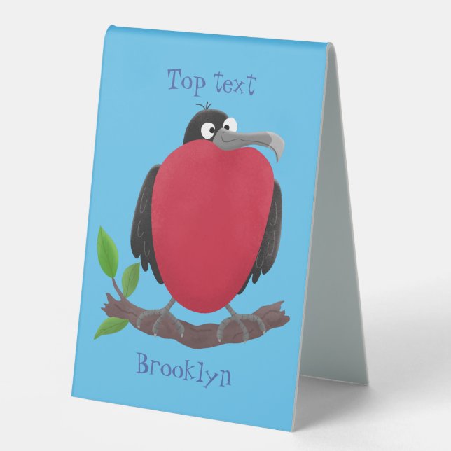 Funny magnificent frigate bird cartoon (Front)