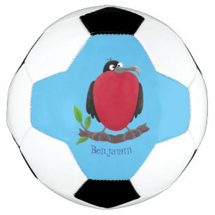 Funny magnificent frigate bird cartoon football