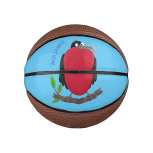 Funny magnificent frigate bird cartoon mini basketball