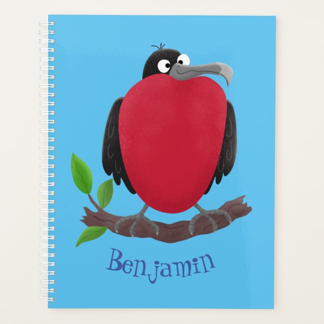 Funny magnificent frigate bird cartoon planner (Front)