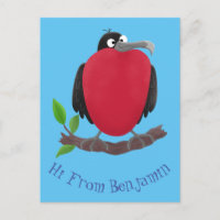Funny magnificent frigate bird cartoon