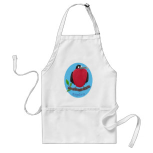 Funny magnificent frigate bird cartoon standard apron